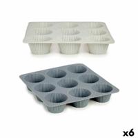 Bakplaat voor Muffins 22 x 3 x 22 cm Cupcakes (6 Stuks)