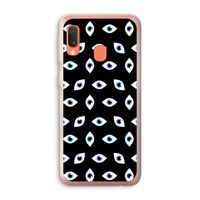 Eyes pattern: Samsung Galaxy A20e Transparant Hoesje