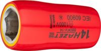 HAZET Dopsleutel · geïsoleerd 880KV-14 · 3/8 inch (10 mm) vierkant hol · Buiten-zeskant-tractieprofiel · SW 14 mm