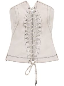 Dion Lee haut-corset Hiking à détail de laçage - Tons neutres