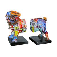 Poly boekensteun Pug straatkunst