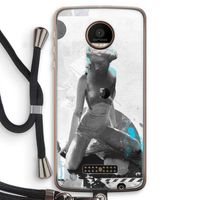 I will not feel a thing: Motorola Moto Z Force Transparant Hoesje met koord