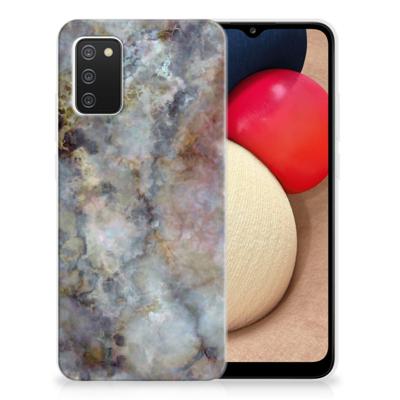 Samsung Galaxy A02s | TPU | Siliconen hoesje | Marmer Grijs