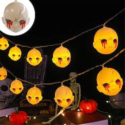 halloween verlichte spook gezicht baby bloed mantou led decoratief licht creatief spook gezicht licht string desktop layout lichtgevende modellering licht string 1 st Lightinthebox