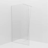 Fortifura Galeria Inloopdouche - 120x200cm - afgeronde glaswand - helder glas - wandarm - mat wit SW1245011/SW797906