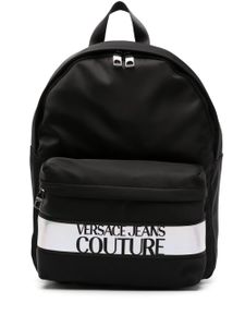 Versace Jeans Couture sac à dos zippé à logo imprimé - Noir