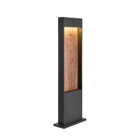 SLV TerrasverlichtingFlatt 65cm antraciet met houtbruin - 1002957
