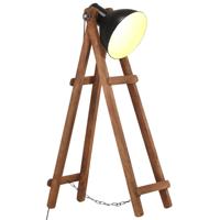 VidaXL Vloerlamp e27 massief mangohout zwart