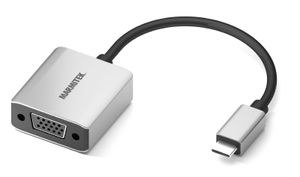 Marmitek 08370 video kabel adapter 0,15 m USB Type-C VGA (D-Sub) Aluminium, Zwart