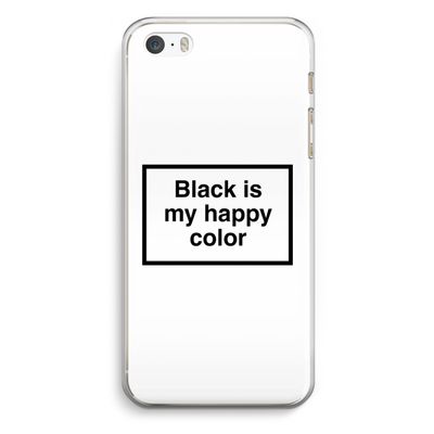 Black is my happy color: iPhone 5 / 5S / SE Transparant Hoesje
