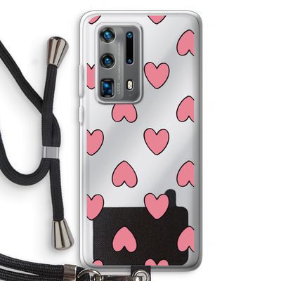 Ondersteboven verliefd: Huawei P40 Pro Plus Transparant Hoesje met koord