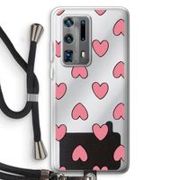 Ondersteboven verliefd: Huawei P40 Pro Plus Transparant Hoesje met koord