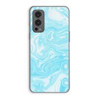 Waterverf blauw: OnePlus Nord 2 5G Transparant Hoesje