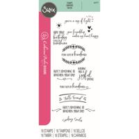 Sizzix • clear stamps sending sunshine sentiments 16pcs