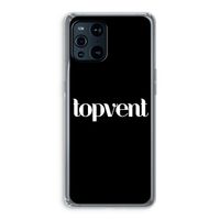 Topvent Zwart: Oppo Find X3 Pro Transparant Hoesje