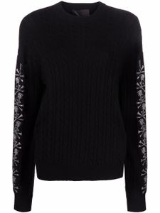 Philipp Plein pull brodé de sequins - Noir