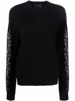 Philipp Plein pull brodé de sequins - Noir