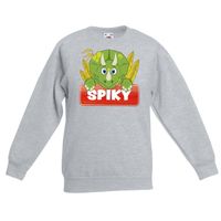 Sweater grijs voor kinderen met Spiky de dinosaurus - thumbnail