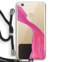 Paarse stroom: Huawei Ascend P8 Lite (2017) Transparant Hoesje met koord