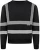 Korntex KX324 Hi-Vis Workwear Sweatshirt Limerick - Black - M