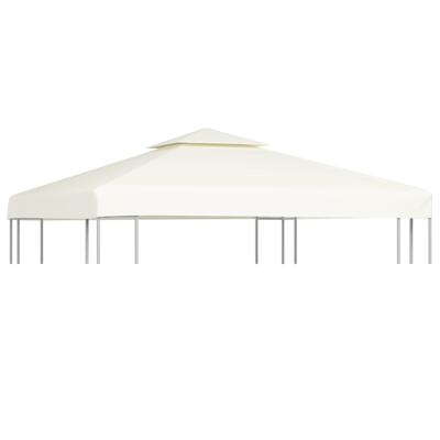 VidaXL Vervangend tentdoek prieel 310 g/m² 3x3 m crèmewit