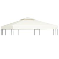 VidaXL Vervangend tentdoek prieel 310 g/m² 3x3 m crèmewit