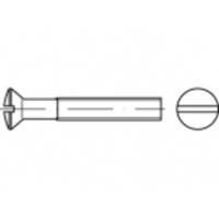 TOOLCRAFT TO-5452755 Bolverzonken schroeven M6 10 mm Sleuf Messing 200 stuk(s)