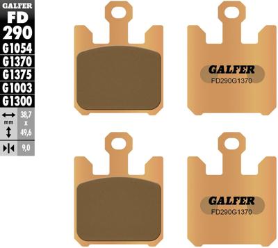 GALFER Brake pad fd290 g1370 sint.metal street