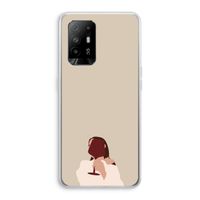 I drink wine: Oppo A94 5G Transparant Hoesje