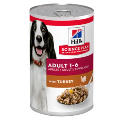 Hill&apos;s Adult nat hondenvoer met kalkoen blik 1 tray (12 x 370 g)