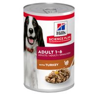 Hill's Adult met kalkoen nat hondenvoer (blik 370 g) 3 trays (36 x 370 g)