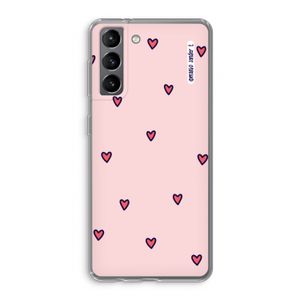 Hartjes: Samsung Galaxy S21 Transparant Hoesje
