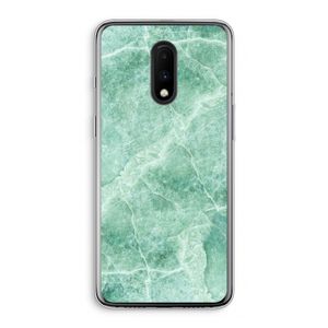 Groen marmer: OnePlus 7 Transparant Hoesje