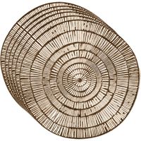 Set van 6x stuks ronde Placemats metallic goud look diameter 38 cm - Placemats - thumbnail