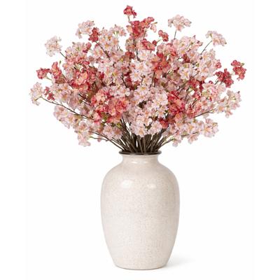 Boeket Kunstbloemen Bloesem takken - H106 cm - roze en lichtroze - 6x stelen kunstbloemen Boeket Kunstbloemen Bloesem takken - H106 cm - roze en lichtroze - 6x stelen kunstbloemen