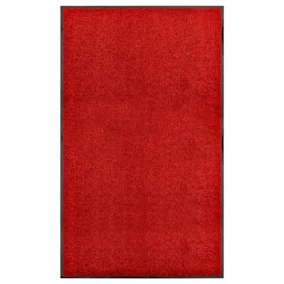 VidaXL Deurmat wasbaar 90x150 cm rood