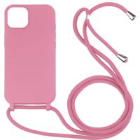 iPhone 15 Pro Max hoesje - Backcover - Koord - Softcase - Flexibel - TPU - Roze