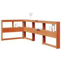 Boekenkast Hoofdeinde L-vormig 90 cm grenenhout wasbruin