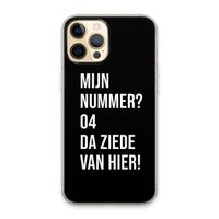 Da ziede van hier - Zwart: iPhone 13 Pro Max Transparant Hoesje