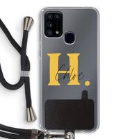 Amber Script: Samsung Galaxy M31 Transparant Hoesje met koord