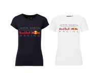Red Bull Racing Womens Large Logo Tee 2-Pack - Maat XS - Kleur: WitBlauw | Soccerfanshop