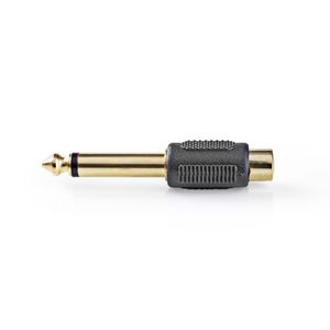 Nedis Mono-Audioadapter | 6,35 mm Male | RCA Female | Zwart | 10 Stuks | 1 stuks - CAGP23935BKG CAGP23935BKG