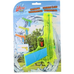 1x Waterpistolen/waterpistool geel van 18 cm kinderspeelgoed