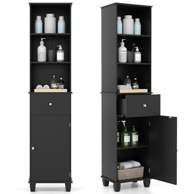 172 cm Badkamermeubel Slimline Badkamermeubel Vrijstaand Ruimtebesparend Badkamermeubilair