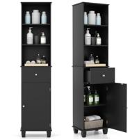 172 cm Badkamermeubel Slimline Badkamermeubel Vrijstaand Ruimtebesparend Badkamermeubilair