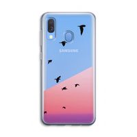 Fly away: Samsung Galaxy A40 Transparant Hoesje