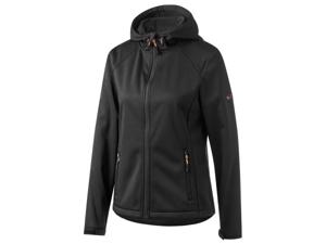 Rocktrail Dames softshelljack, verlengde achterkant (M (40/42), Zwart)