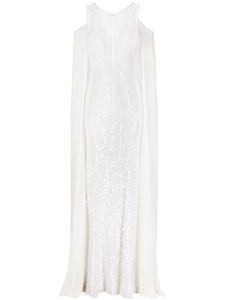 Jenny Packham robe Maria à ornements de sequins - Blanc