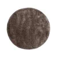 Tapeso Rond hoogpolig vloerkleed velvet - Posh grijs - 80 cm rond