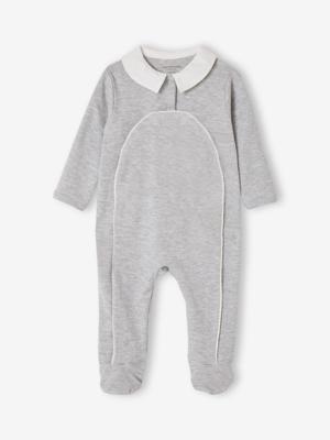 Babyslaappakje pyjama van biologisch katoen gemêleerd grijs Babyslaappakje pyjama van biologisch katoen gemêleerd grijs